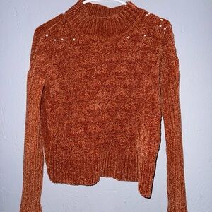 Moral Fiber Warm Rust Cowl Sweater